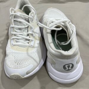 Lululemon white sneakers, size 7